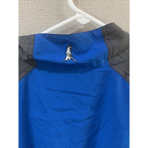 Ping Golf Wind Pullover M Blue & Gray 1/2 Zip Pockets Short Sleeve - Picture 10 of 10